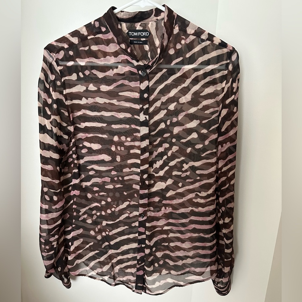 Tom Ford sheer, silk blouse!